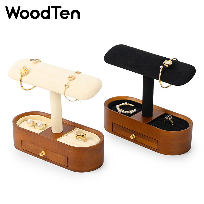 Jewelry Stand Watches - 서랍이 있는 우드텐 시계 진열대, 나무