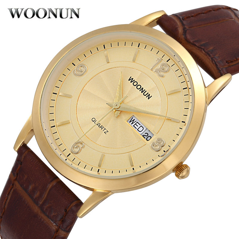 Jewelry Inspired Watches - 2020 WOONUN 남성용 럭셔리 골드 시계,