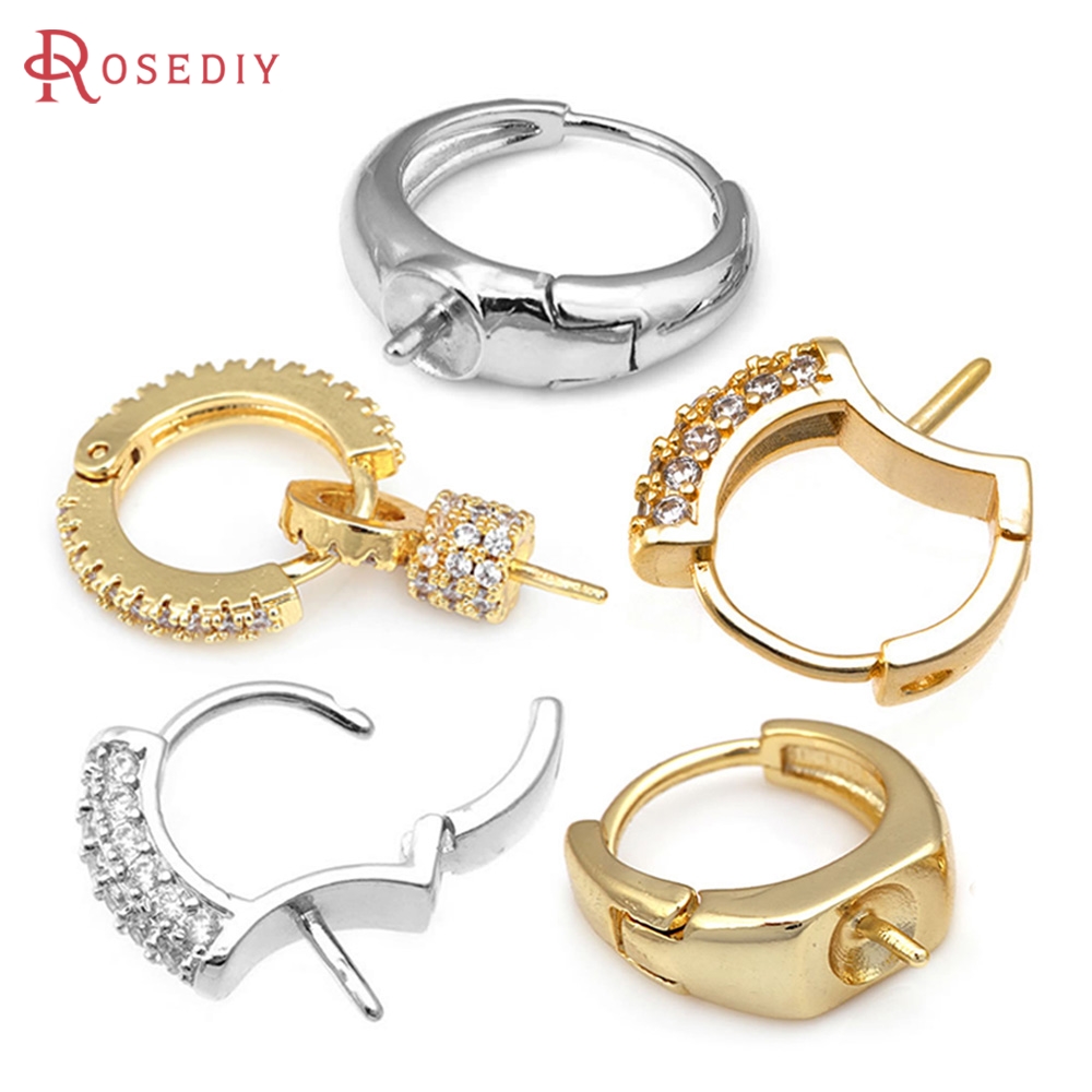 Hoop Earrings - 18K 골드 컬러 황동 소재, 하프홀