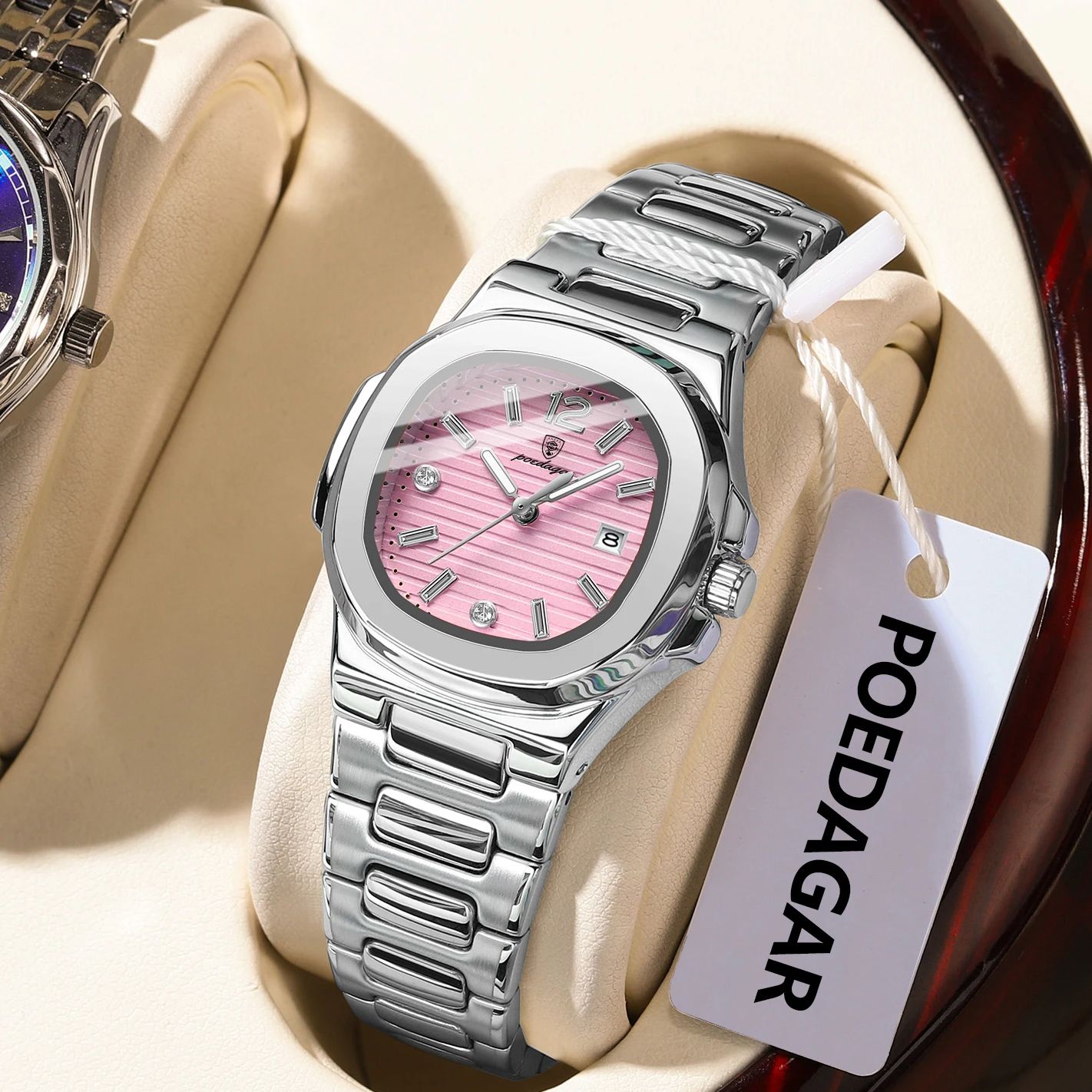 High Jewelry Watches - 포에다가 스퀘어 패션 여성 손목시계 야광
