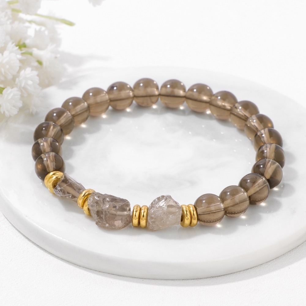 Gemstone Bracelet Healing - 여성을위한 에너지 천연 석영 스톤 팔찌
