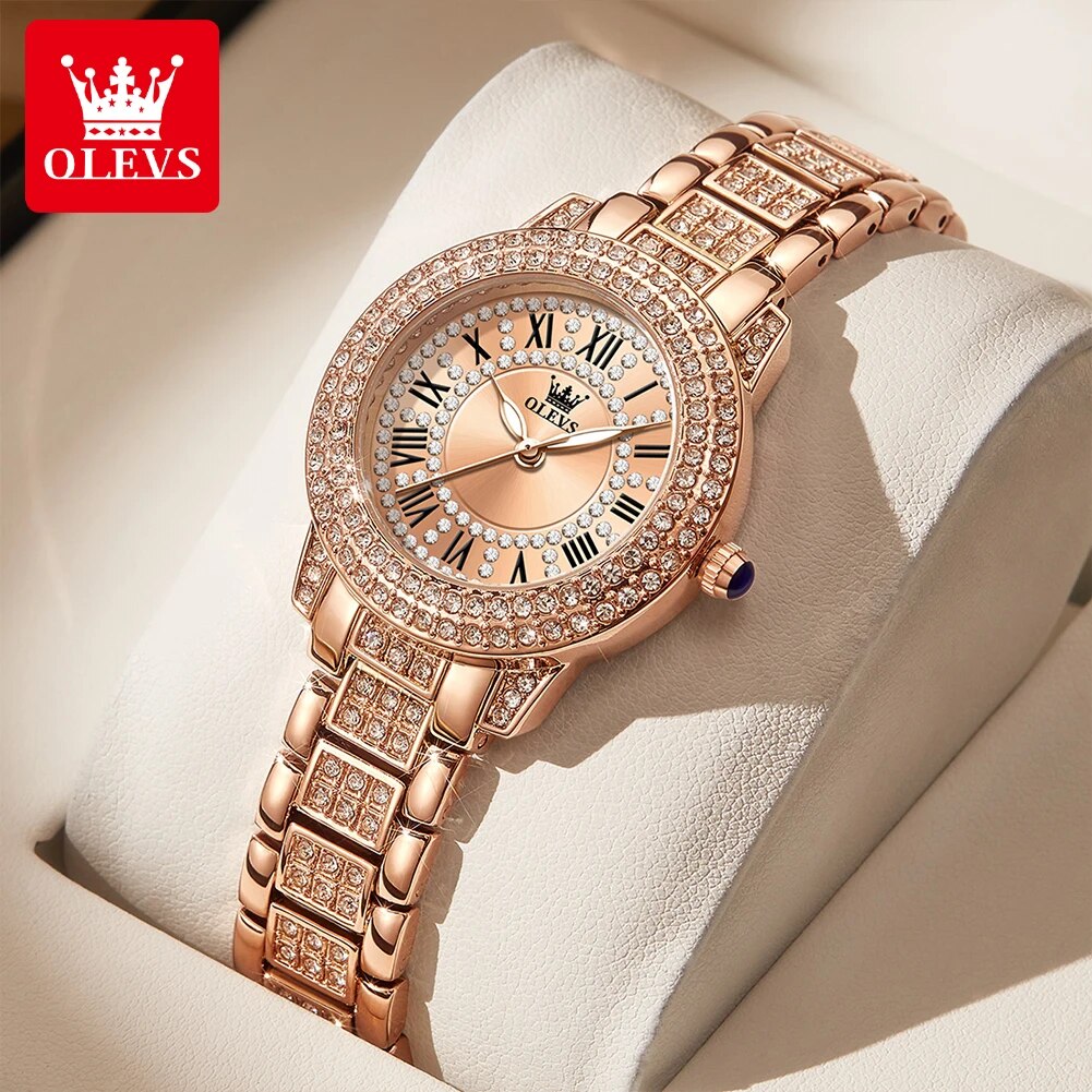 Jewelry Watches For Women - OLEVS 9943 여성을위한 럭셔리 모든 다이아몬드