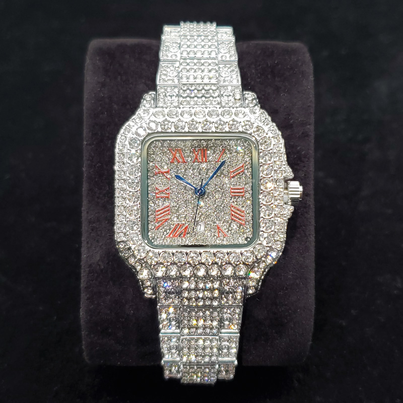 High Jewelry Watches - 여성을위한 럭셔리 다이아몬드 시계 패션 실버