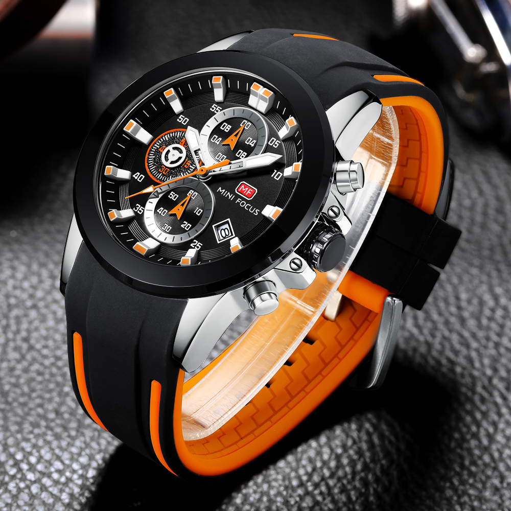 Jewelry Inspired Watches - MINI FOCUS 남성용 방수 스포츠 손목