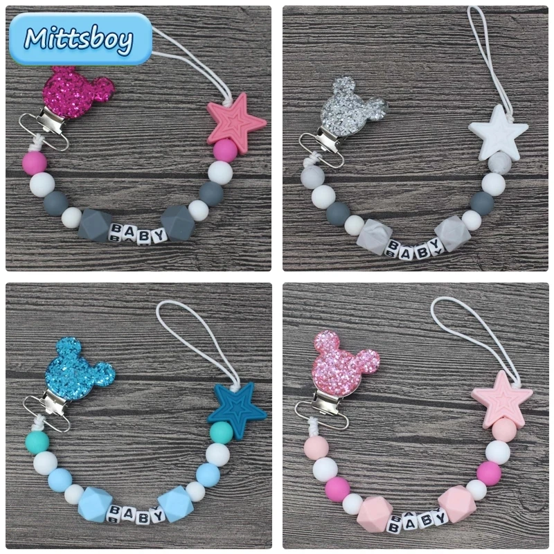 Engraved Name Necklace - 새로운 맞춤형 이름 아기 Teether 팔찌