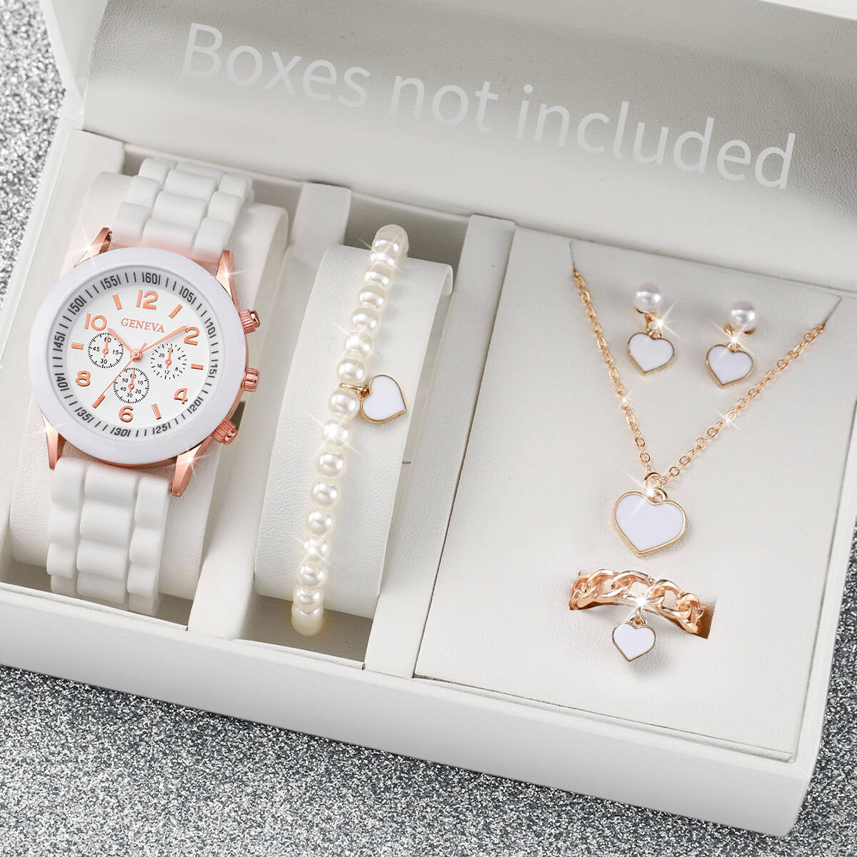Jewelry Watches For Ladies - 5/6PCS 패션 여성 시계 쥬얼리 세트