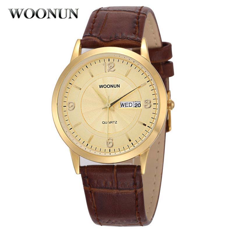 2020 WOONUN 남성용 럭셔리 골드 시계, 방수  - Jewelry Inspired Watches 리뷰 및 가격