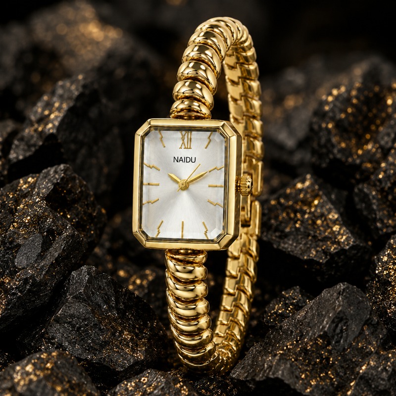 NAIDU 여성용 골드 시계 미니 직사각형 절묘한 여성 - Jewelry Watches For Ladies 리뷰 및 가격