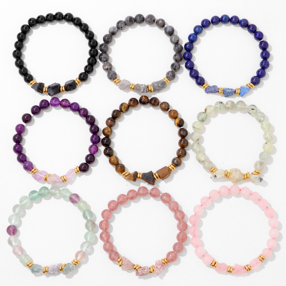 여성을위한 에너지 천연 석영 스톤 팔찌 남성용 스모키  - Gemstone Bracelet Healing 리뷰 및 가격