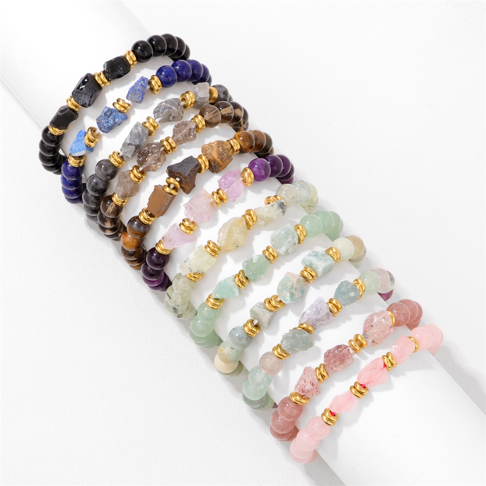 여성을위한 에너지 천연 석영 스톤 팔찌 남성용 스모키  - Gemstone Bracelet Healing 리뷰 및 가격