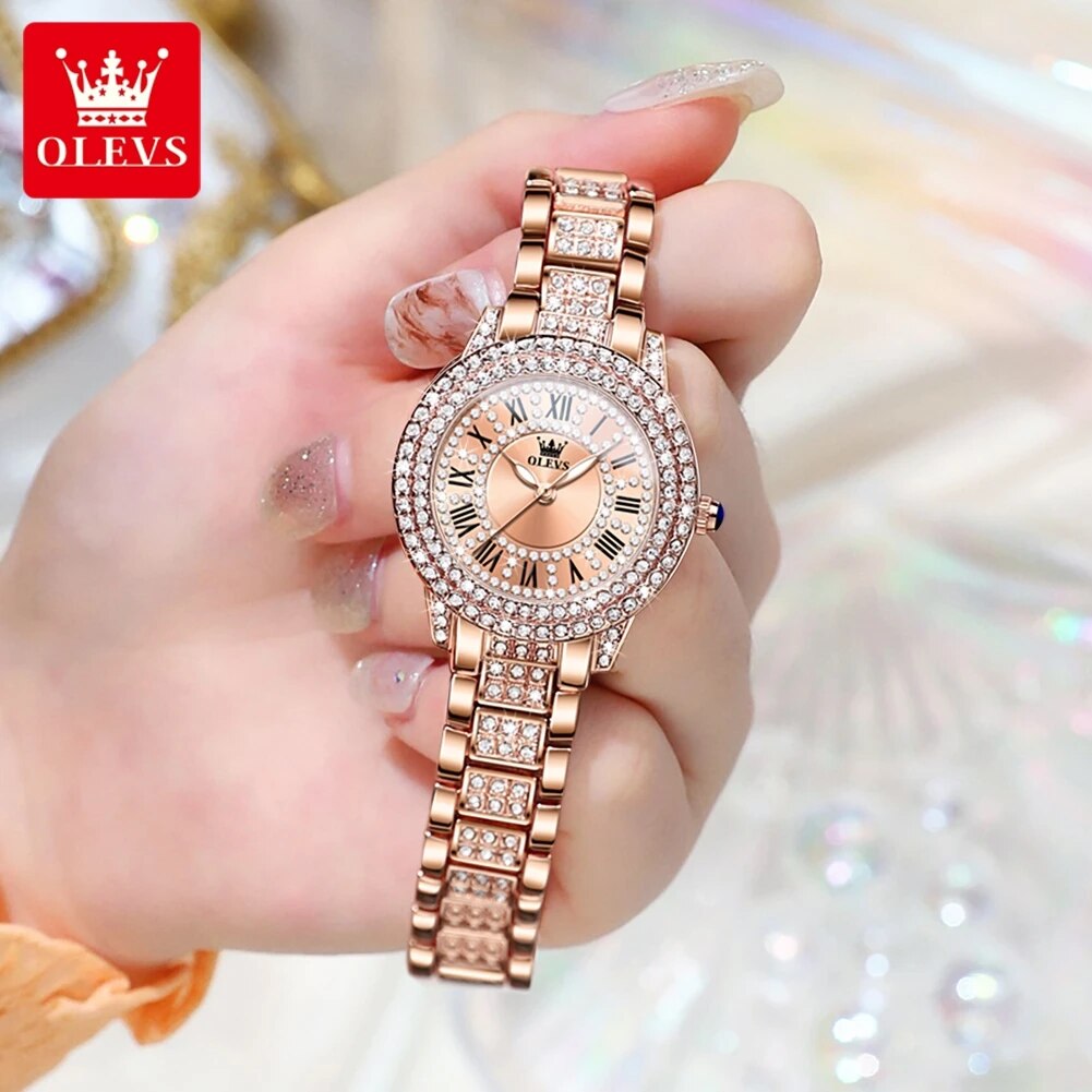 OLEVS 9943 여성을위한 럭셔리 모든 다이아몬드  - Jewelry Watches For Women 리뷰 및 가격