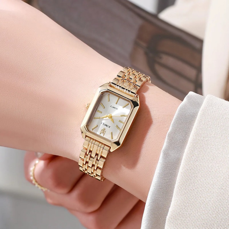 브랜드 여성용 스테인레스 스틸 스트랩 쿼츠 시계 사각  - Jewelry Watches For Women 리뷰 및 가격