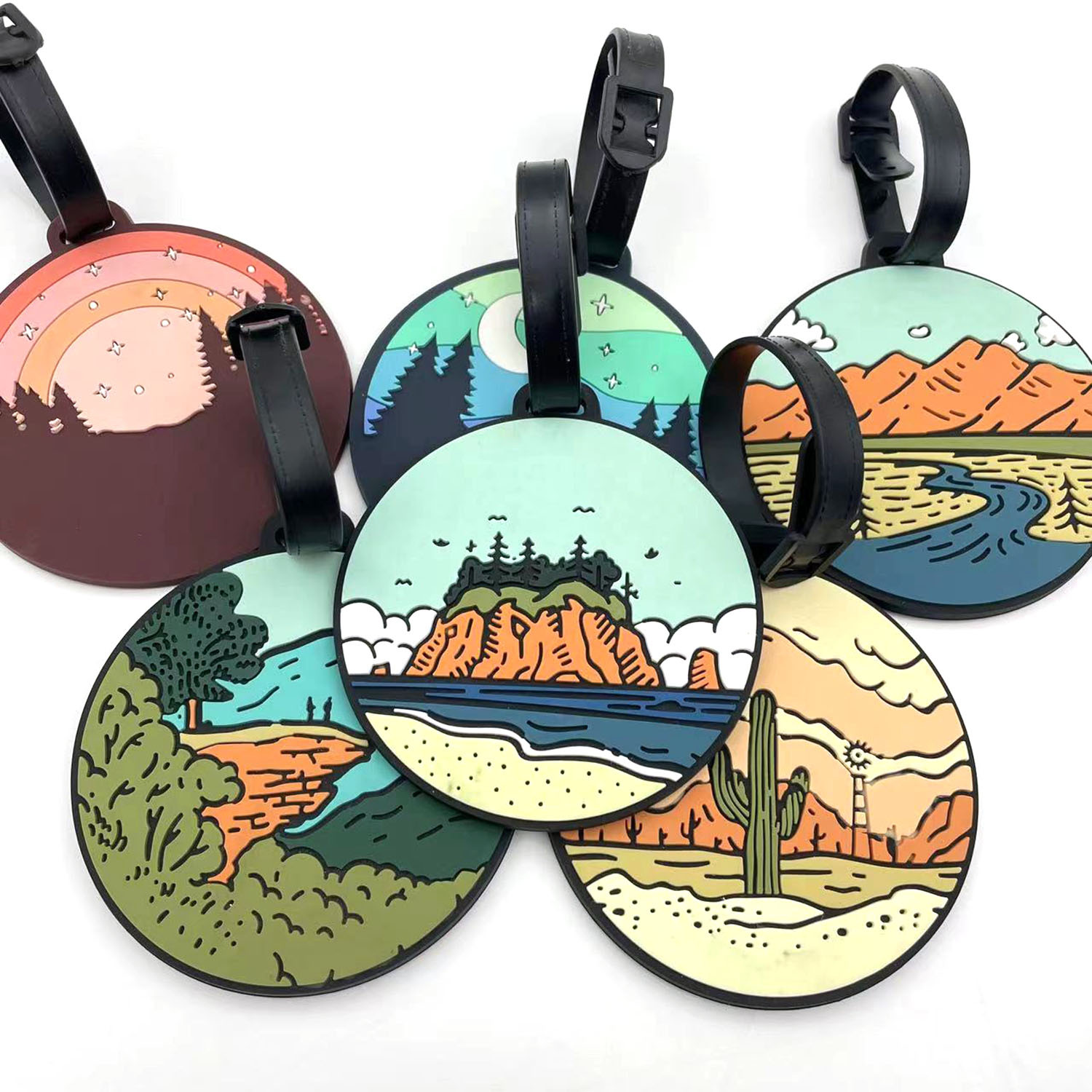 별이 빛나는 하늘 풍경 수하물 태그 펜던트 분실 방지  - Engraved Name Necklace 리뷰 및 가격