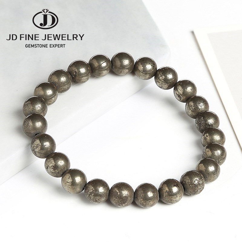 JD 천연 황철석 구슬 팔찌, 여성 남성 빈티지 매력  - Gemstone Bracelet Healing 리뷰 및 가격