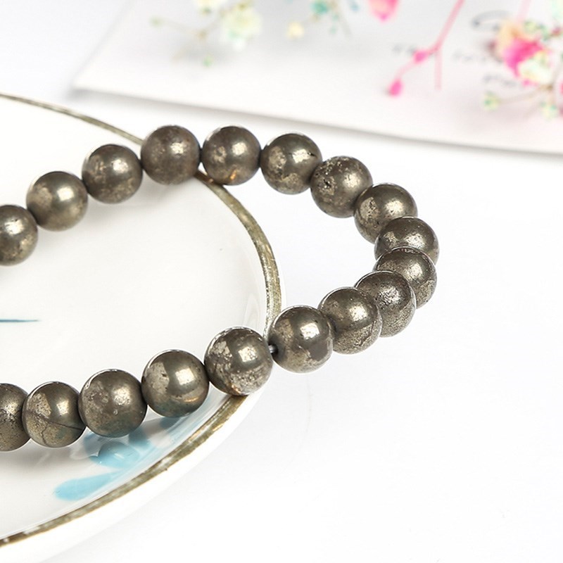 JD 천연 황철석 구슬 팔찌, 여성 남성 빈티지 매력  - Gemstone Bracelet Healing 리뷰 및 가격