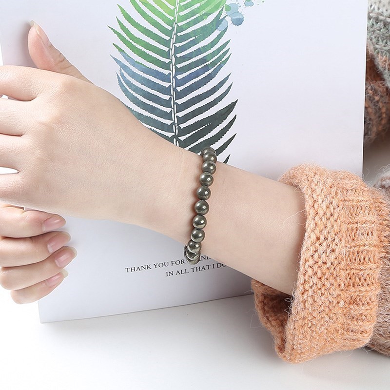 JD 천연 황철석 구슬 팔찌, 여성 남성 빈티지 매력  - Gemstone Bracelet Healing 리뷰 및 가격