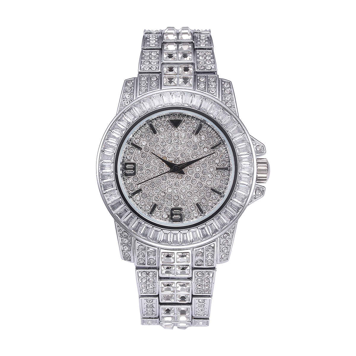 럭셔리 풀 스톤 쿼츠 시계 남녀 힙합 골드 패션 손목시 - Jewelry Watches For Women 리뷰 및 가격