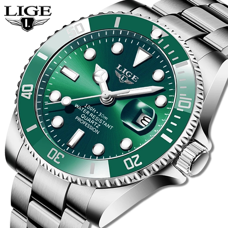 LIGE 최고 브랜드 럭셔리 패션 다이버 시계 남자 3 - Jewelry Inspired Watches 리뷰 및 가격