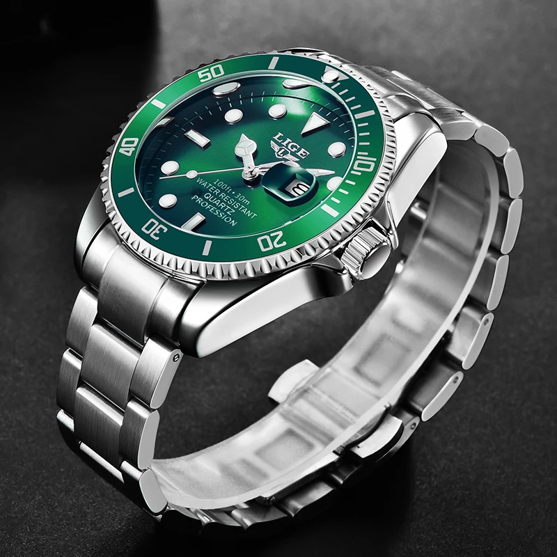 LIGE 최고 브랜드 럭셔리 패션 다이버 시계 남자 3 - Jewelry Inspired Watches 리뷰 및 가격