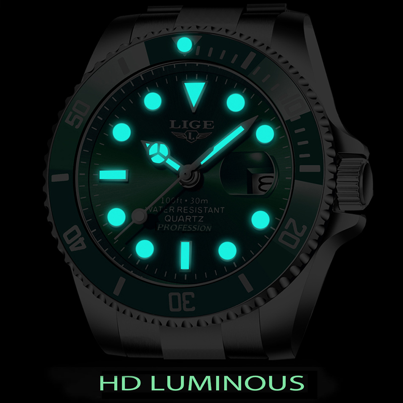 LIGE 최고 브랜드 럭셔리 패션 다이버 시계 남자 3 - Jewelry Inspired Watches 리뷰 및 가격