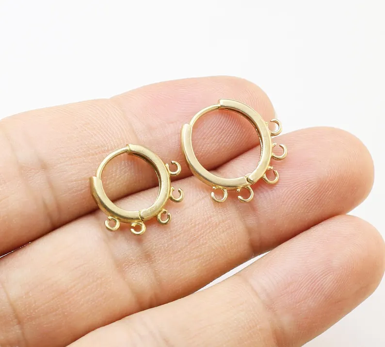10개 황동 귀고리, 루프가 있는 레버백 귀걸이, 귀걸 - Hoop Earrings 리뷰 및 가격