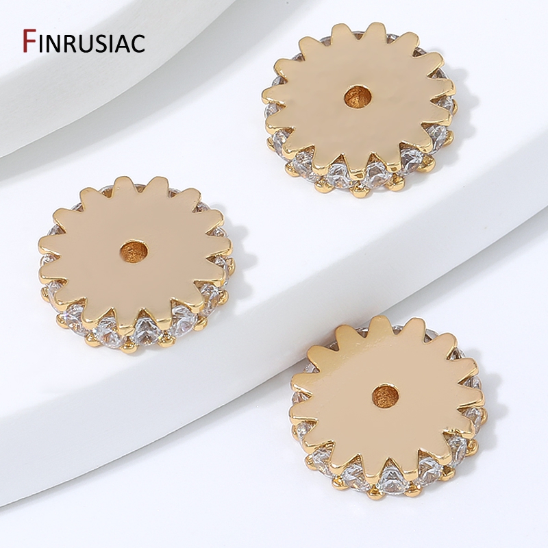 18K 금도금 황동 지르콘 기어 스페이서 비즈, DIY - Pearl Necklace 리뷰 및 가격