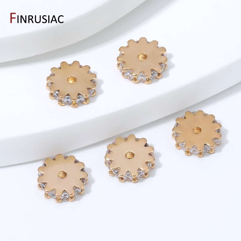 18K 금도금 황동 지르콘 기어 스페이서 비즈, DIY - Pearl Necklace 리뷰 및 가격