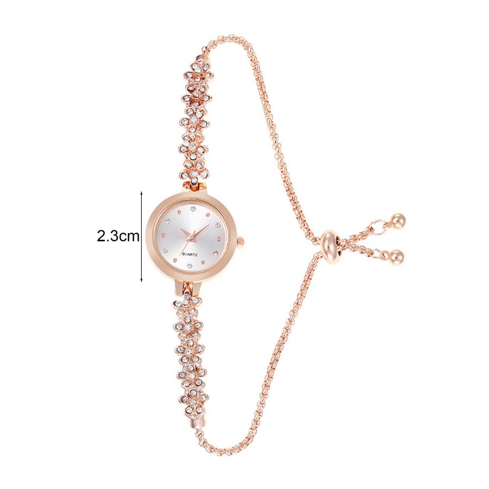 2.3cm 여성 라인 석 팔찌 시계 조정 가능한 가짜  - Jewelry Watches For Ladies 리뷰 및 가격