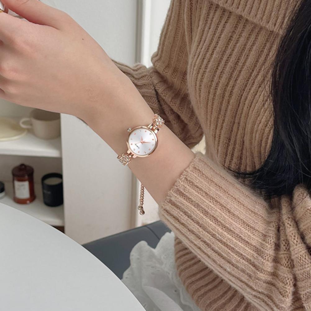 2.3cm 여성 라인 석 팔찌 시계 조정 가능한 가짜  - Jewelry Watches For Ladies 리뷰 및 가격