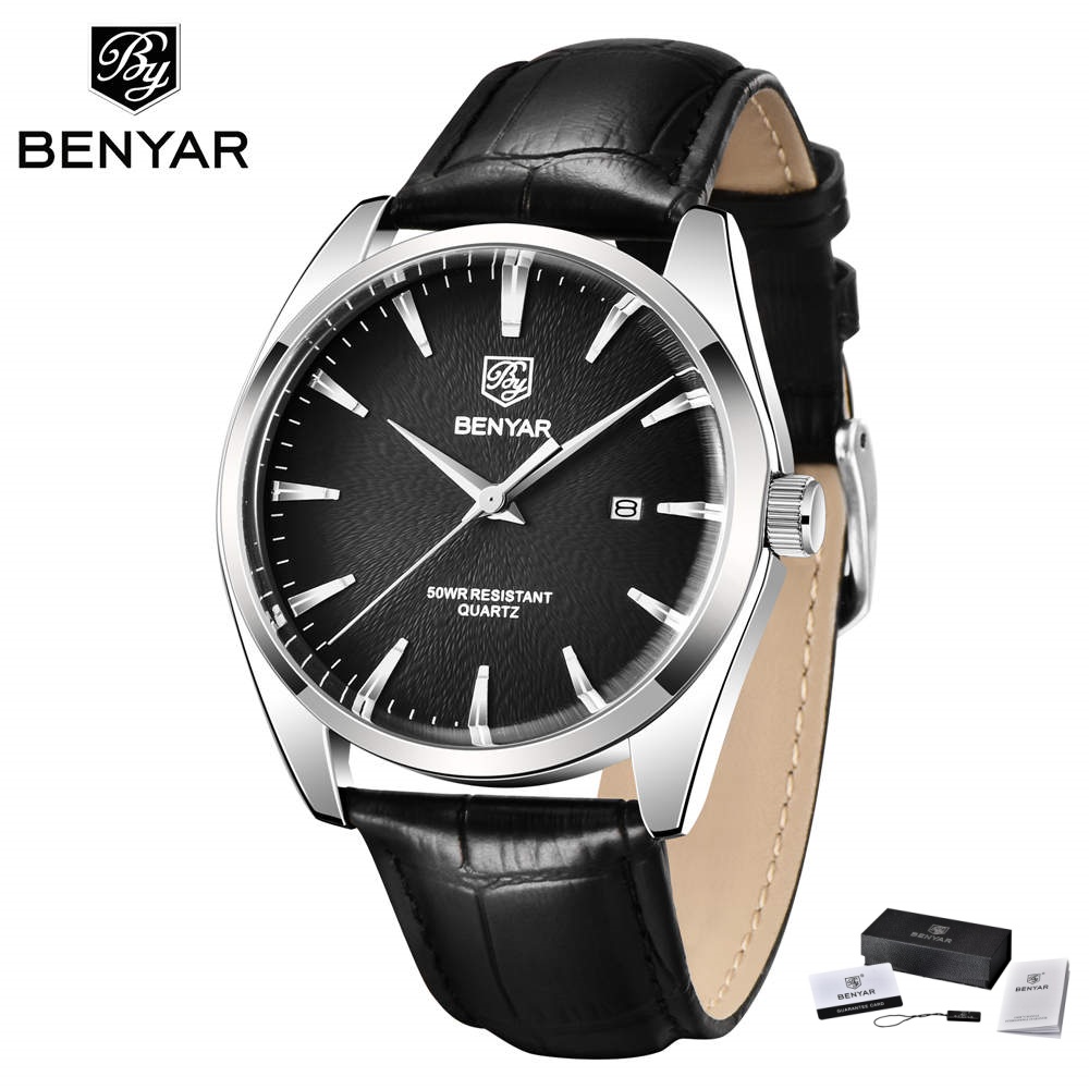 베냐르 5163 최고급 명품 밀리터리 손목시계 가죽 쿼 - Jewelry Inspired Watches 리뷰 및 가격
