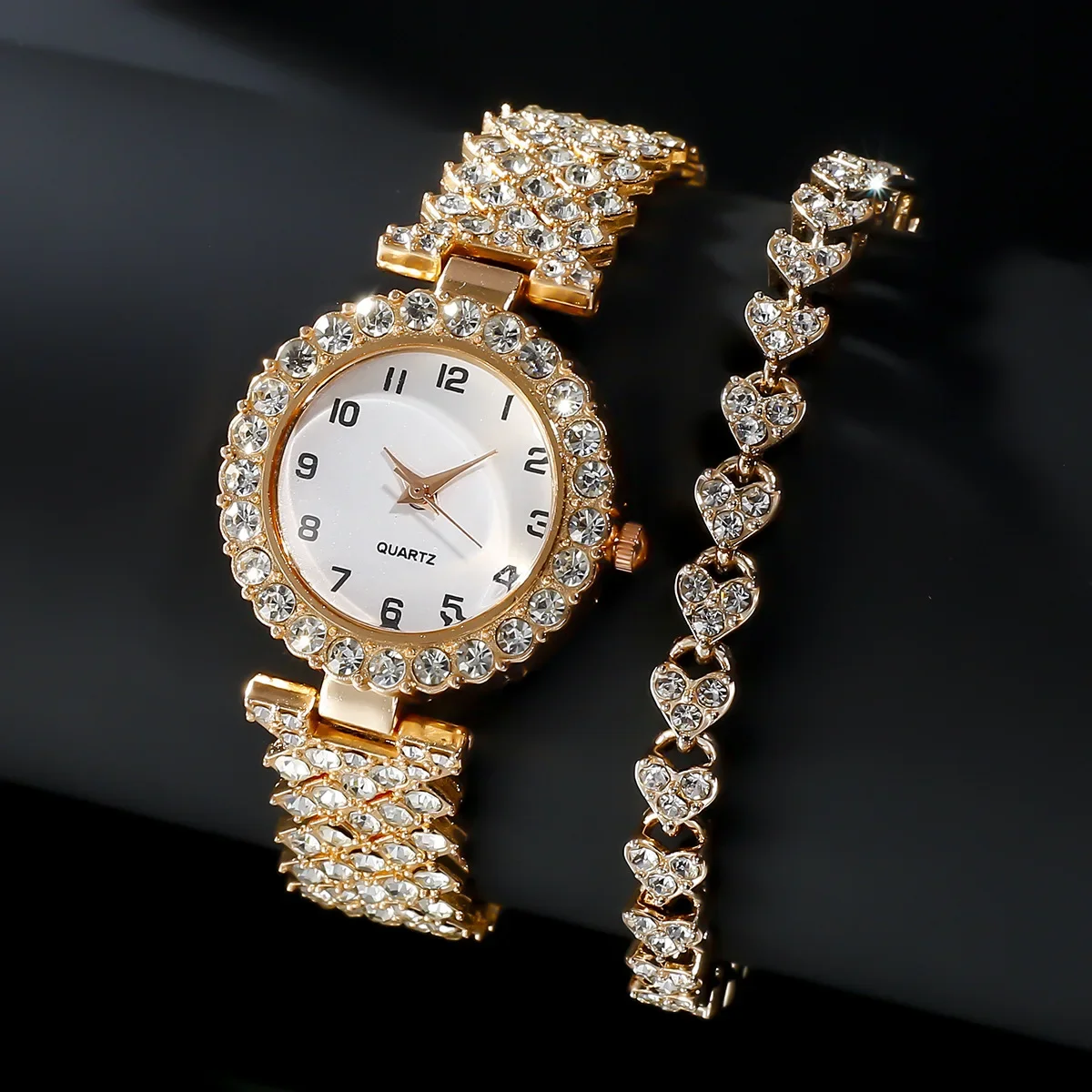 1개/2개 고급 패션 여성 시계 세트 실버 스트랩 여성 - Jewelry Watches For Ladies 리뷰 및 가격