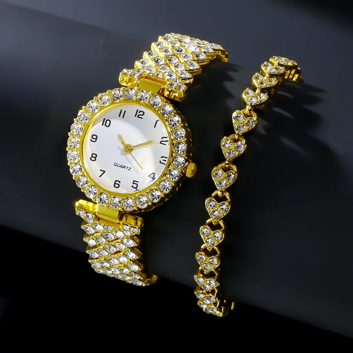 1개/2개 고급 패션 여성 시계 세트 실버 스트랩 여성 - Jewelry Watches For Ladies 리뷰 및 가격