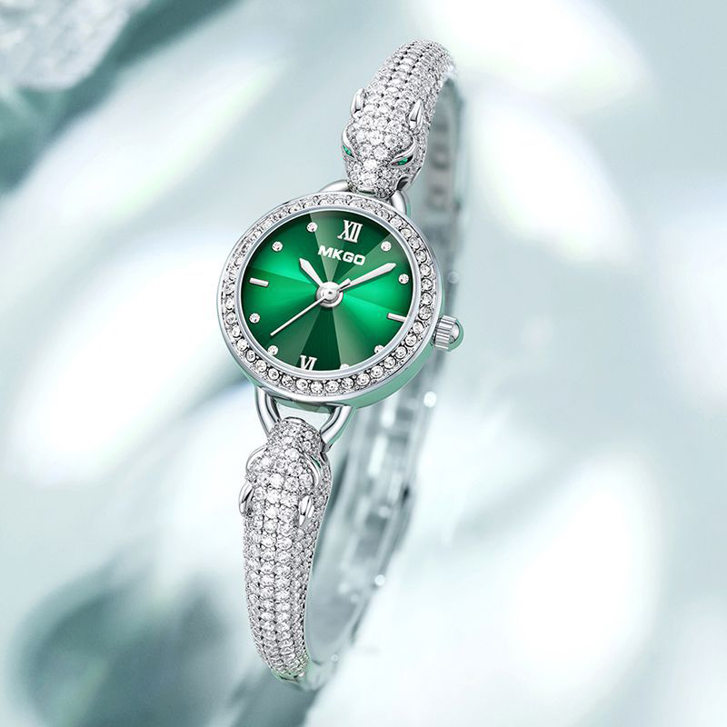 여성용 레오파드 헤드 방수 팔찌 라이트 럭셔리 반짝이는 - Jewelry Watches For Ladies 리뷰 및 가격