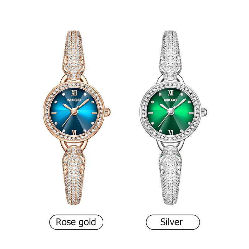 여성용 레오파드 헤드 방수 팔찌 라이트 럭셔리 반짝이는 - Jewelry Watches For Ladies 리뷰 및 가격