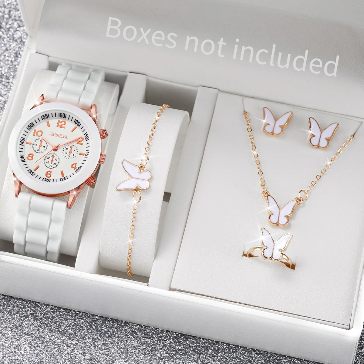5/6PCS 패션 여성 시계 캐주얼 실리콘 밴드 여성용 - Jewelry Watches For Ladies 리뷰 및 가격